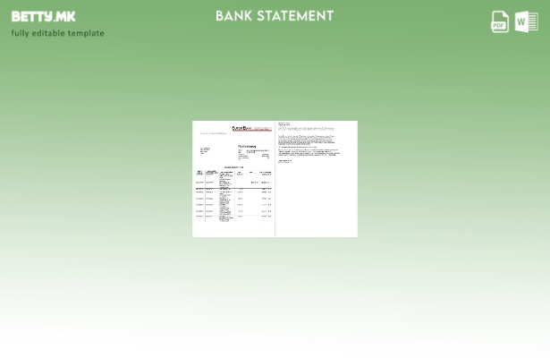 модерен стил Германија Сутор банкарски извод на шаблон за страници на Deutsch wo